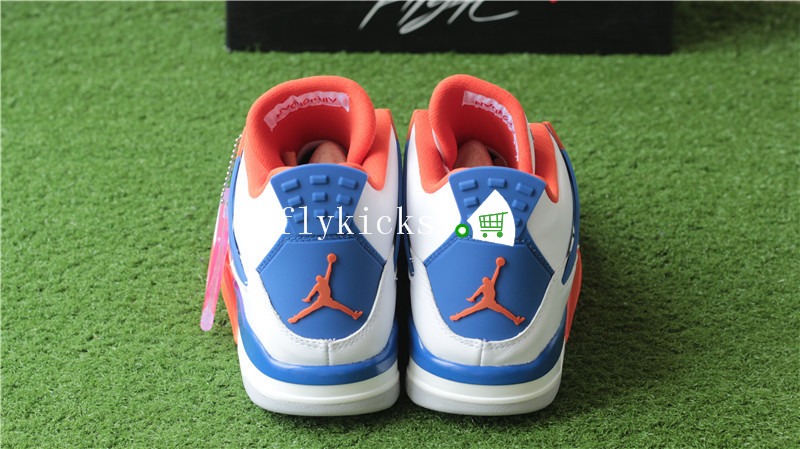 Authentic Air Jordan 4 Retro Game Royal Orange